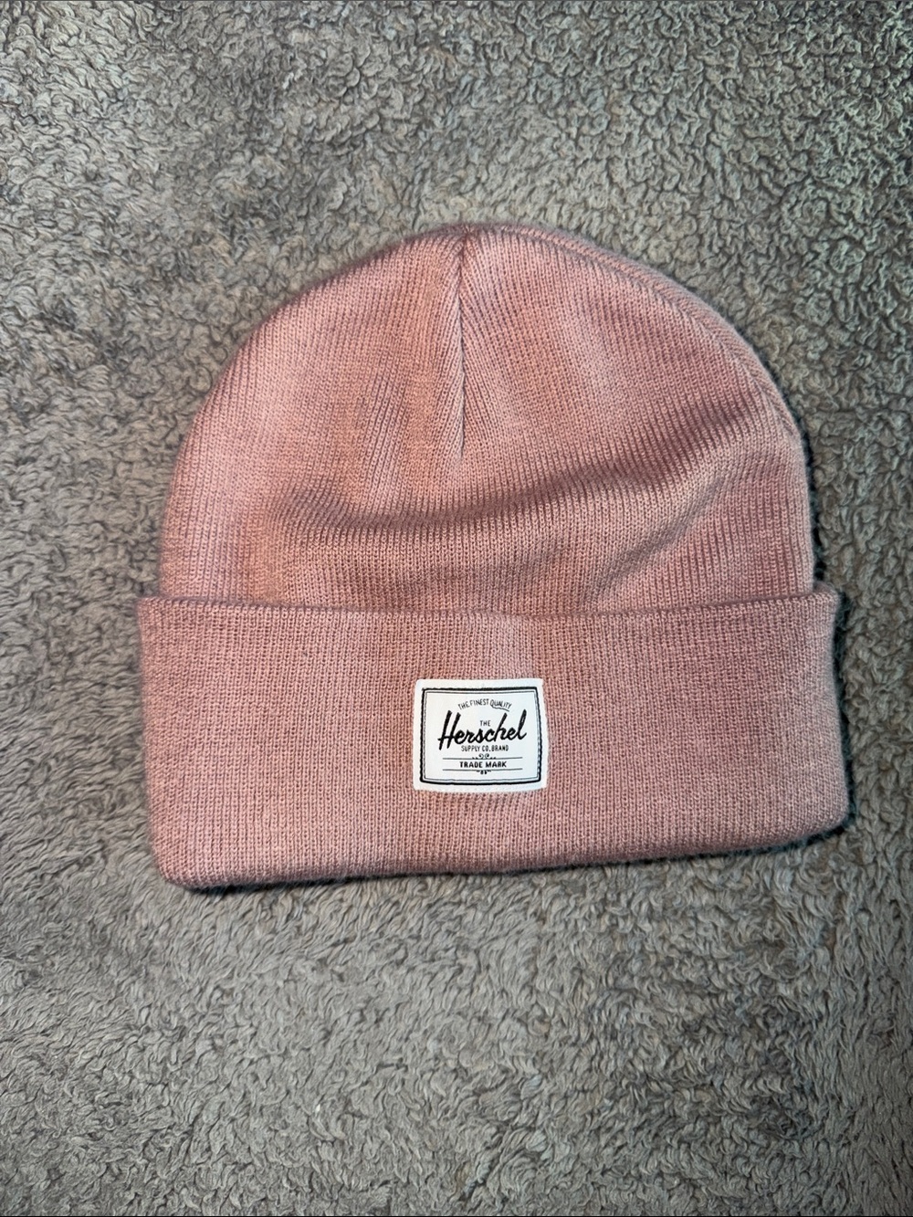 Herschel Supply Company Mauve Pink Knit Cuffed Beanie